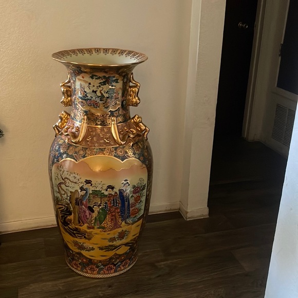 Japanese porcelain Vintage Floor Vase 37” - Picture 1 of 7